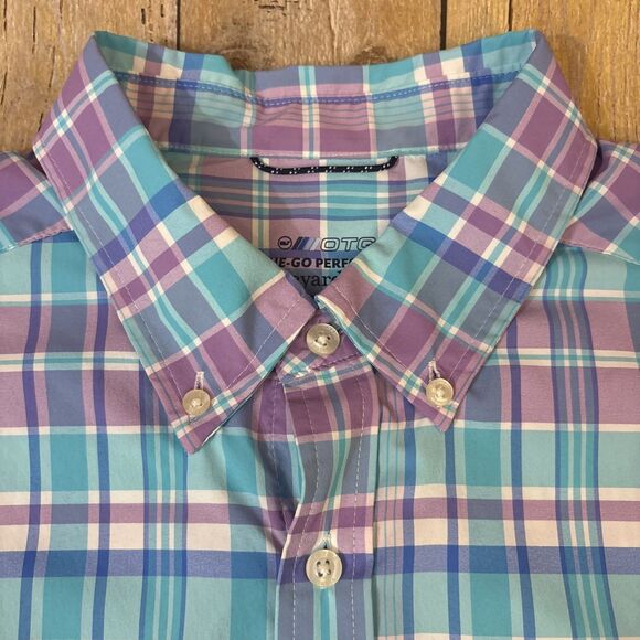 Vineyard Vines On The Go Performance Nylon Shirt Large Plaid - Picture 3 of 8